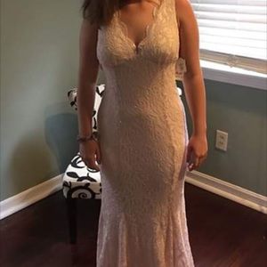 Light pink prom dress